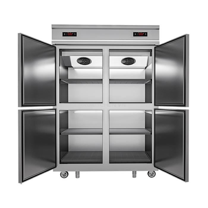 Tủ lạnh công nghiệp, tủ đông - mát 4 cánh inox (3)