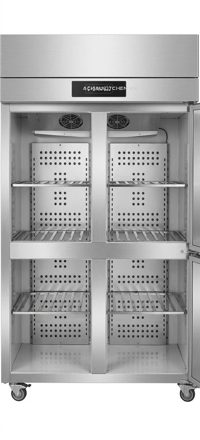 Tủ lạnh công nghiệp tủ đông mát 4 cánh inox (2)