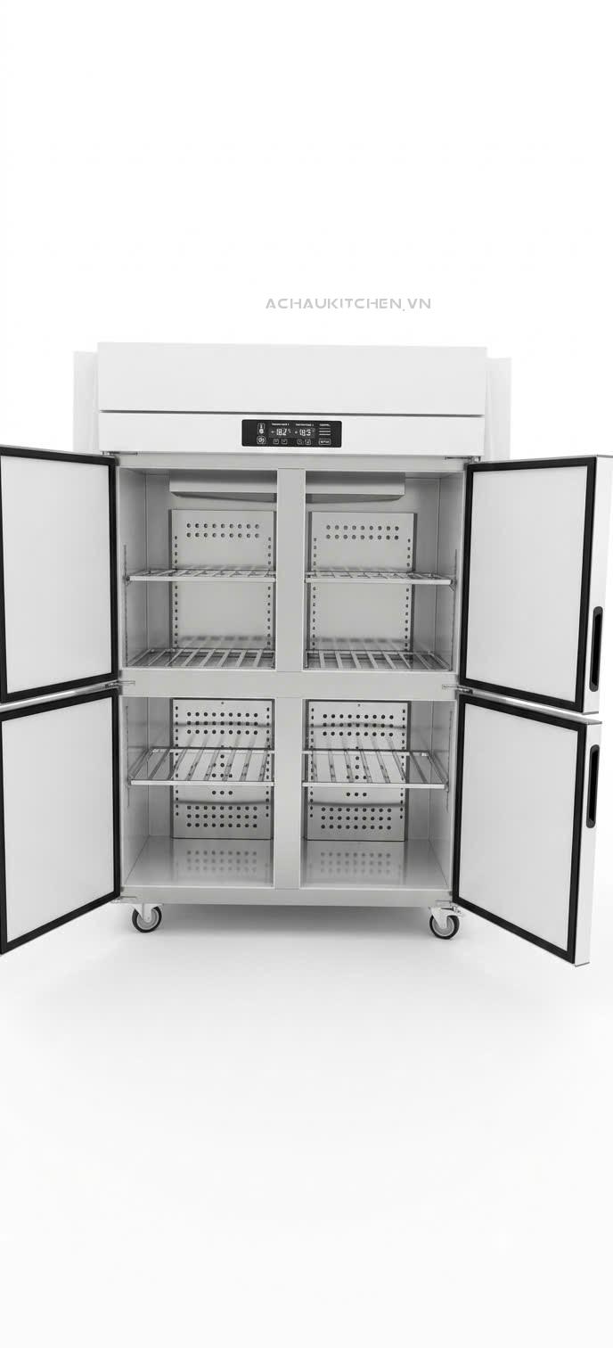 Tủ lạnh công nghiệp tủ đông mát 4 cánh inox (3)