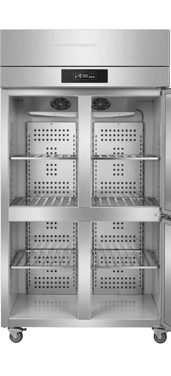 Tủ lạnh công nghiệp tủ đông đứng 4 cánh inox (4)